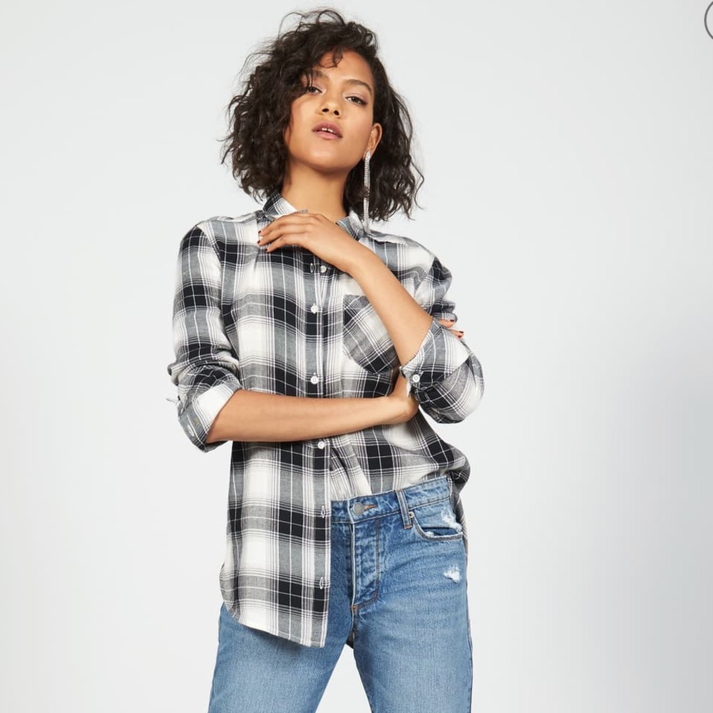 ✨Sale✨Plaid Cotton Blend Shirt